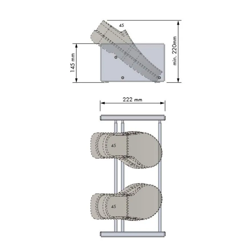 Línea CHIC – Soporte zapatero para interior bandeja extraíble