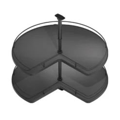 Línea COMPACT Antracita – Bandeja rinconera giratoria de eje central