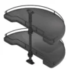 Línea COMPACT Antracita – Bandeja semicircular rinconera extraíble giratoria