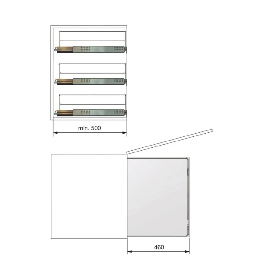 Línea COMPACT Antracita - Bandeja multiuso extraíble