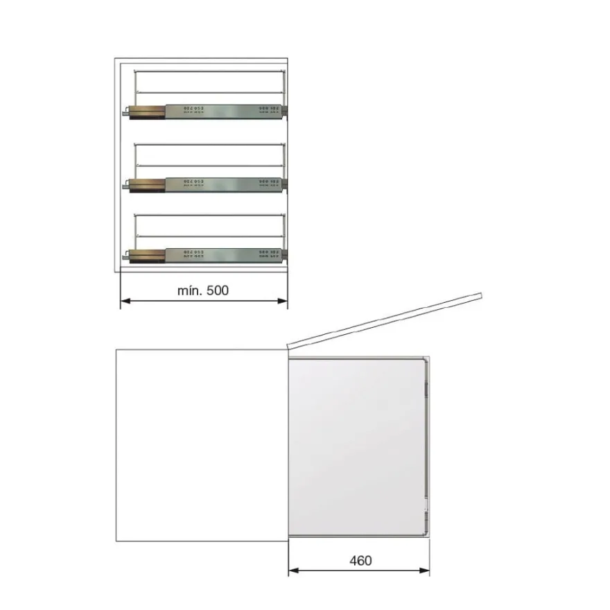 Línea COMPACT Antracita - Bandeja multiuso extraíble