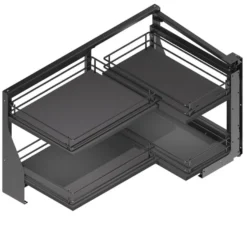 Línea COMPACT Antracita - Bastidor rinconero articulado extraíble de cierre amortiguado