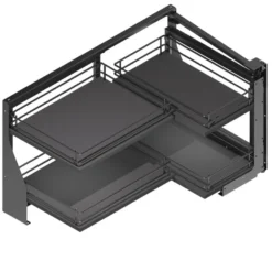 Línea COMPACT Antracita - Bastidor rinconero articulado extraíble de cierre amortiguado