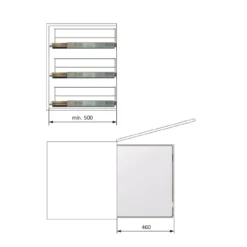 Línea COMPACT - Bandeja multiuso extraíble de base blanca