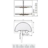 Línea COMPACT - Bandeja semicircular giratoria de base blanca