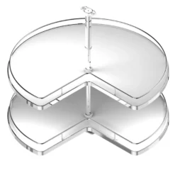 Línea COMPACT - Bandejas giratorias 270º con eje central y base blanca