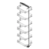 Línea COMPACT - Bastidor columna extraíble con cestillos y base Blanca