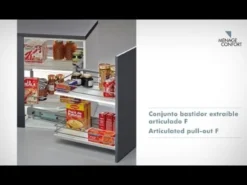 Línea COMPACT - Bastidor extraíble articulado de cierre amortiguado y base Blanca