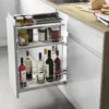 Línea COMPACT - Botellero extraíble con doble bandeja superior y base blanca