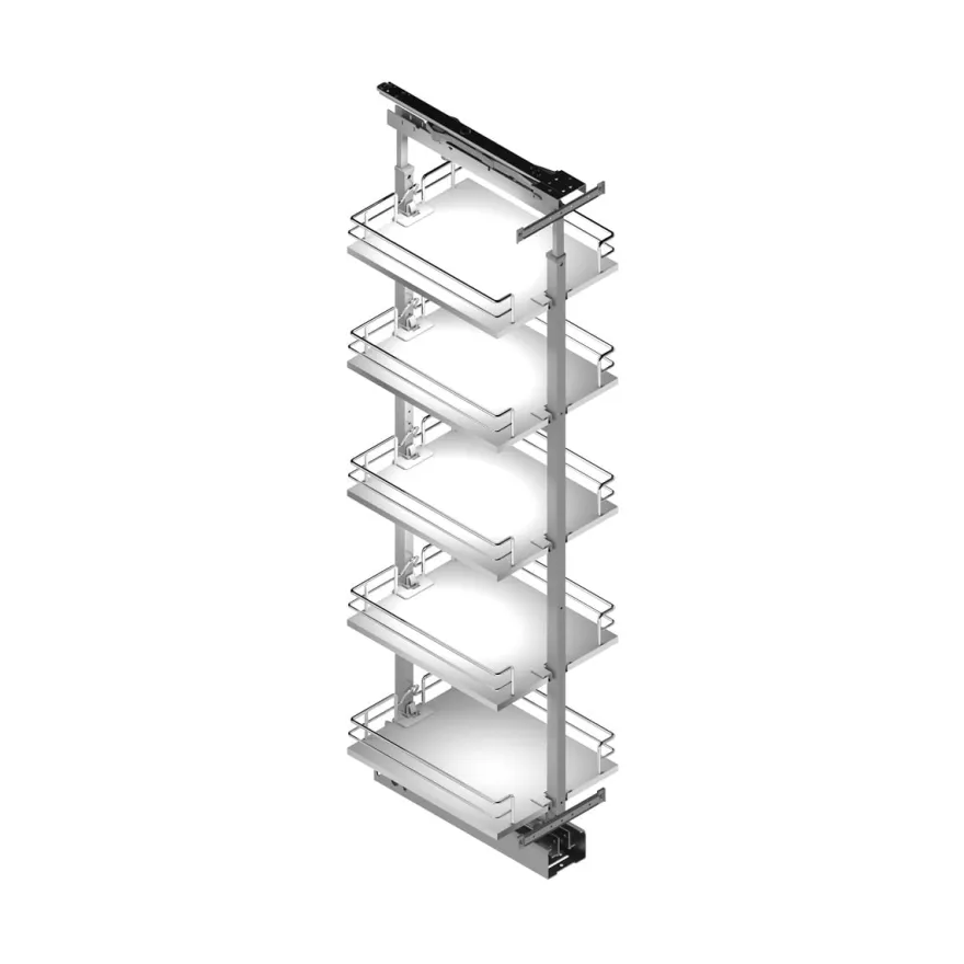 Línea COMPACT - Columna despensero con bastidor extraíble giratorio de base blanca