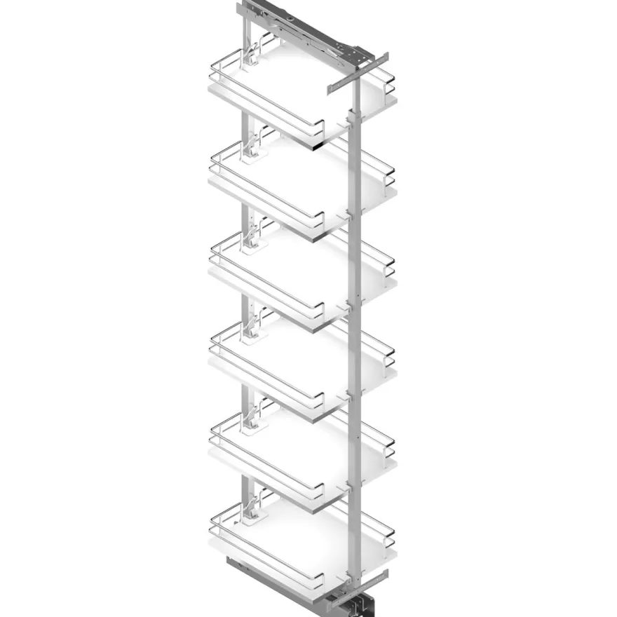 Línea COMPACT - Columna despensero con bastidor extraíble giratorio de base blanca