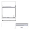 Línea COMPACT - Módulo bajo para paños y productos de limpieza de base Blanca