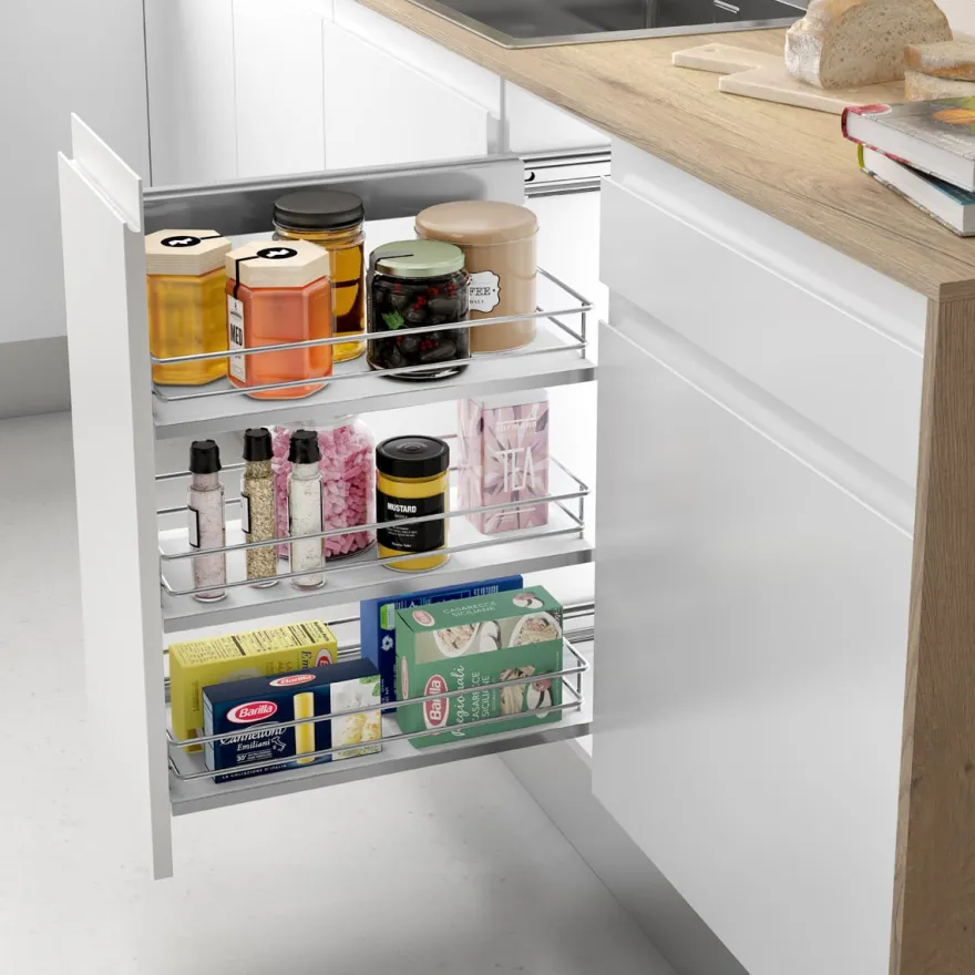 Línea COMPACT - Módulo extraíble de fijación lateral con base blanca