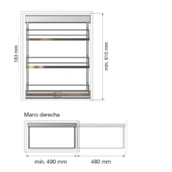 Línea COMPACT - Módulo extraíble de fijación lateral con base blanca