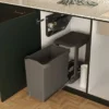 LÍNEA 245 - Cubo de basura extraíble de 1, 2 y 3 cubetas