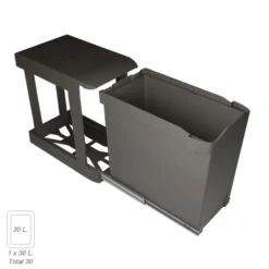 LÍNEA 245 - Cubo de basura extraíble de 1, 2 y 3 cubetas