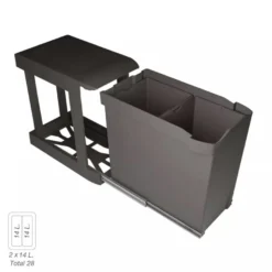 LÍNEA 245 - Cubo de basura extraíble de 1, 2 y 3 cubetas