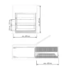 Línea FLAT - Accesorio extraíble de limpieza con bandejas Cromo/Blanco