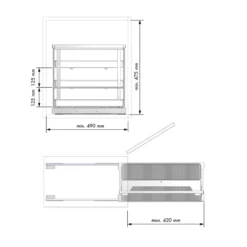 Línea FLAT - Accesorio extraíble de limpieza con bandejas Cromo/Blanco