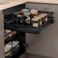 Línea FLAT - Bandeja extraíble antracita multiuso Menage & Confort