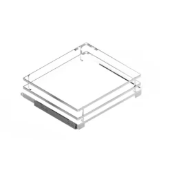 Línea FLAT - Bandeja extraíble multiuso cromada con base blanca