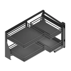 Línea FLAT - Bastidor Articulado Antracita para rinconero parcialmente extraíble