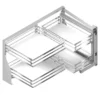 Línea FLAT - Bastidor Articulado Cromo/Banco para rinconero parcialmente extraíble