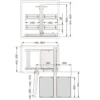 Línea FLAT - Bastidor Articulado Cromo/Blanco para rinconero totalmente extraíble