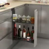 Línea FLAT - Botellero de 2 bandejas con guías laterales extraíbles Antracita