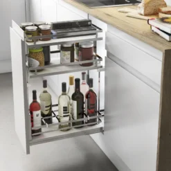 Línea FLAT - Botellero extraíble con doble bandeja superior