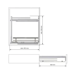 Línea FLAT - Soporte para paños Antracita con guías laterales
