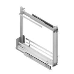 Línea FLAT - Soporte para paños Cromo/Blanco con guías laterales