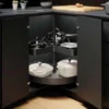 Línea NOVA FLAT - Bandeja giratoria 270º antracita para rinconero con eje central