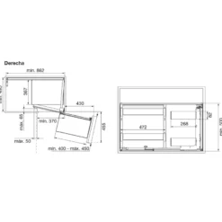 Línea NOVA FLAT - Bastidor extraíble articulado antracita