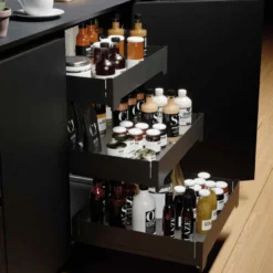 Línea NOVA FLAT - Cesto extraíble multiuso antracita