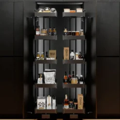 Línea NOVA FLAT - TITÁN Columna despensero extraíble antracita