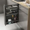 Línea SOUS CHEF - Botellero antracita de guías laterales con bandejas