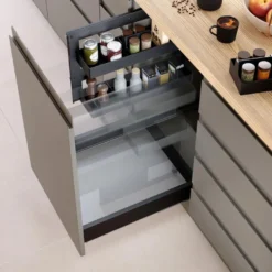 Línea SOUS CHEF - Despensero extraíble antracita de guías laterales