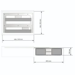 Línea SOUS CHEF - Despensero extraíble antracita de guías laterales