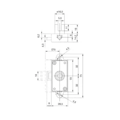 Línea Uno OJMAR - Falleba de pomo para mueble