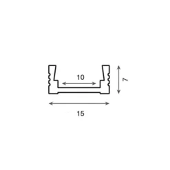LORETO Perfil sobrepuesto con difusor hasta 5W