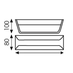 LUCA - Aplique Rectangular con iluminación en dos direcciones con led incluido