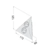 LUXOR 2ST D - Doble enchufe triangular de esquina