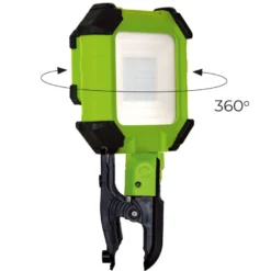 Luz de trabajo profesional recargable con pinza