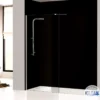 Mampara de baño fija transparente con totalCLEAN