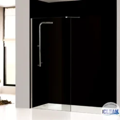 Mampara de baño fija transparente con totalCLEAN