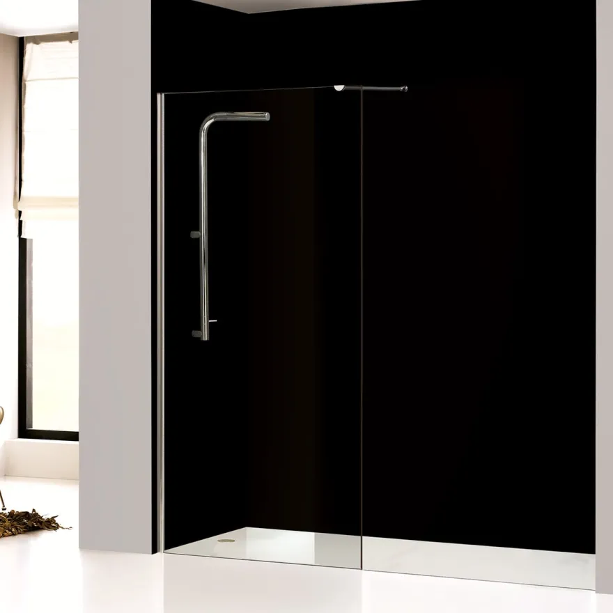 Mampara de baño fija transparente