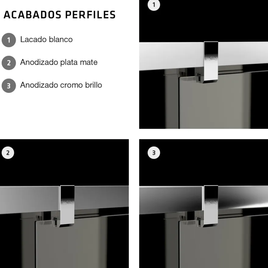Mampara de baño fija transparente