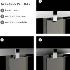 Mampara de baño Kala Angular Transparente totalCLEAN (2 puertas correderas y 2 fijos)