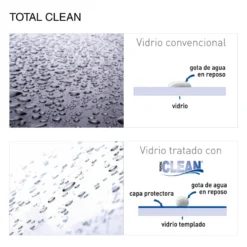 Mampara de baño Kala 4C con cristal transparente y con totalCLEAN (2 puertas correderas y 2 fijos)
